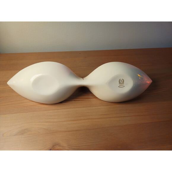 Vintage Lenox Made in USA Double Serving Bowl – Mid Century Porcelain - Picture 4 of 5